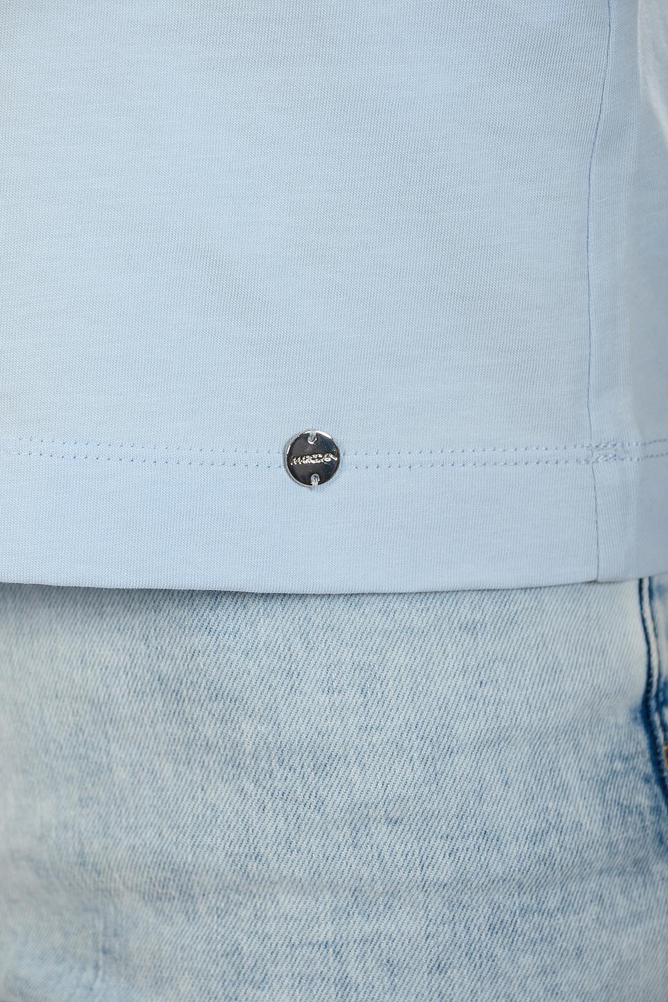 Футболка Marc Cain с вышивкой голубой