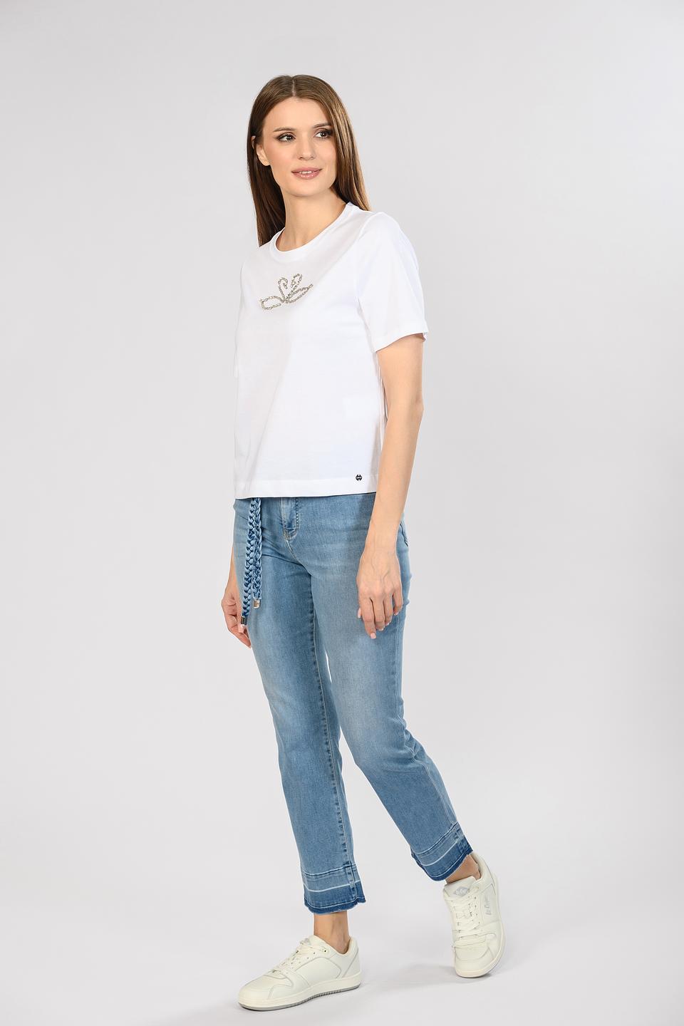 Футболка Marc Cain с лебедем белый