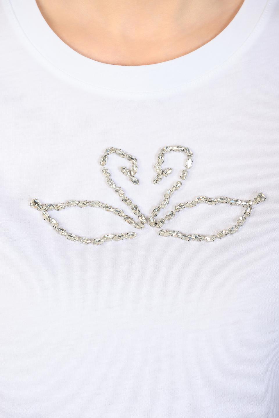 Футболка Marc Cain с лебедем белый