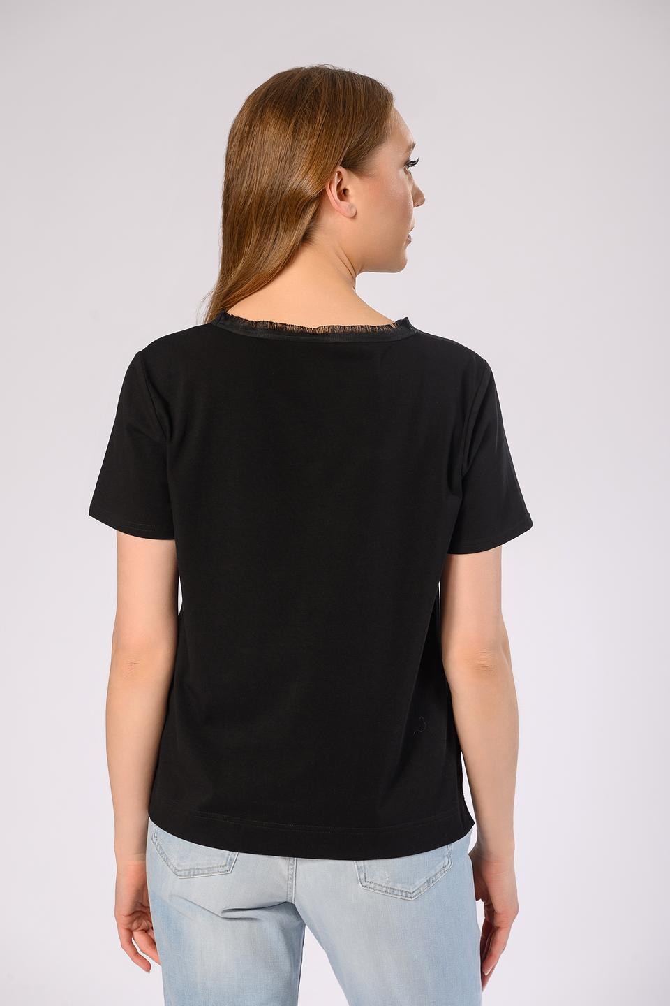 Блуза Marc Cain с бахромой чёрная