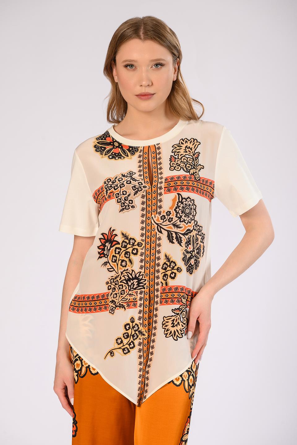 Блуза Marc Cain с цветочным принтом