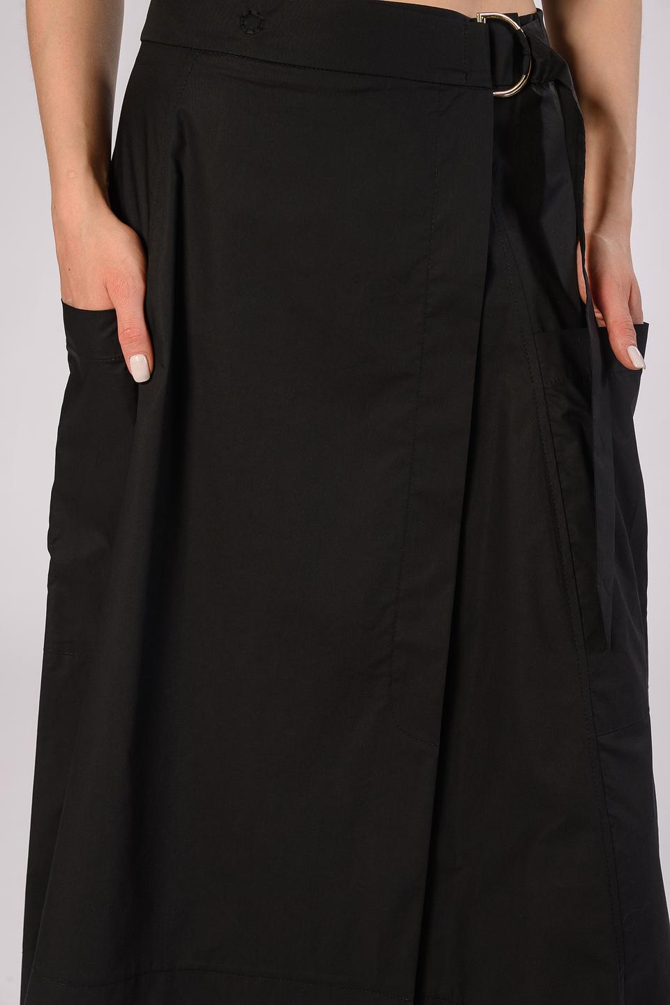 Юбка Icona женская чёрная с поясом