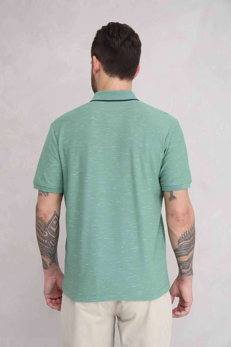 Поло Lerros зелёное с логотипом