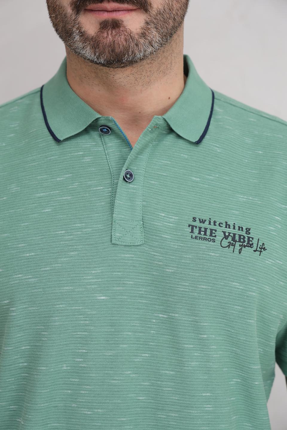 Поло Lerros зелёное с логотипом