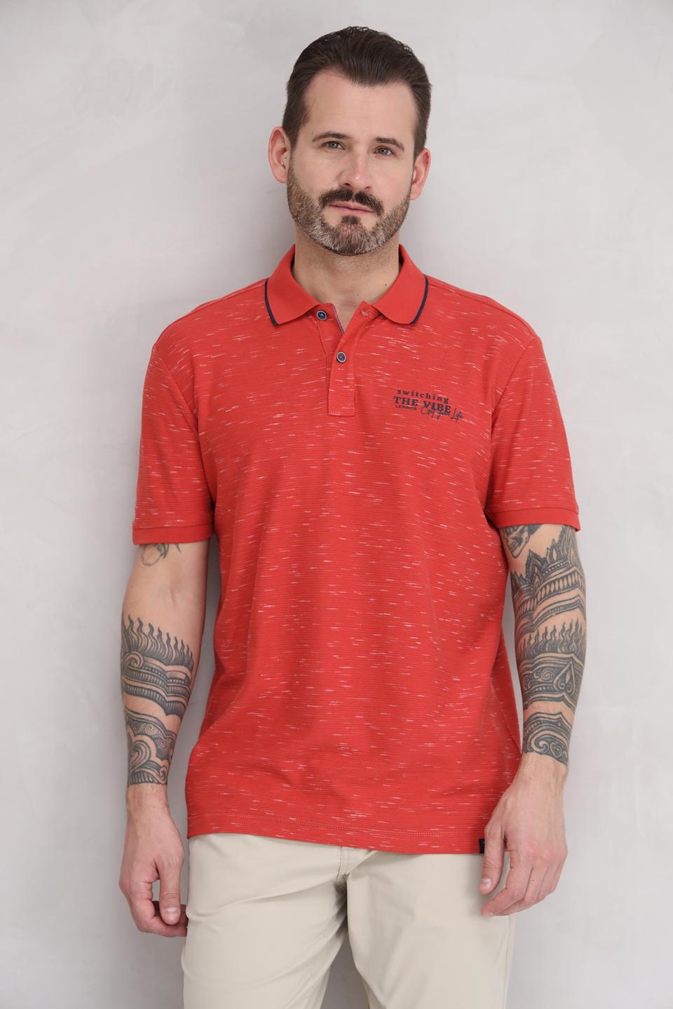 Поло Lerros терракотовый с логотипом