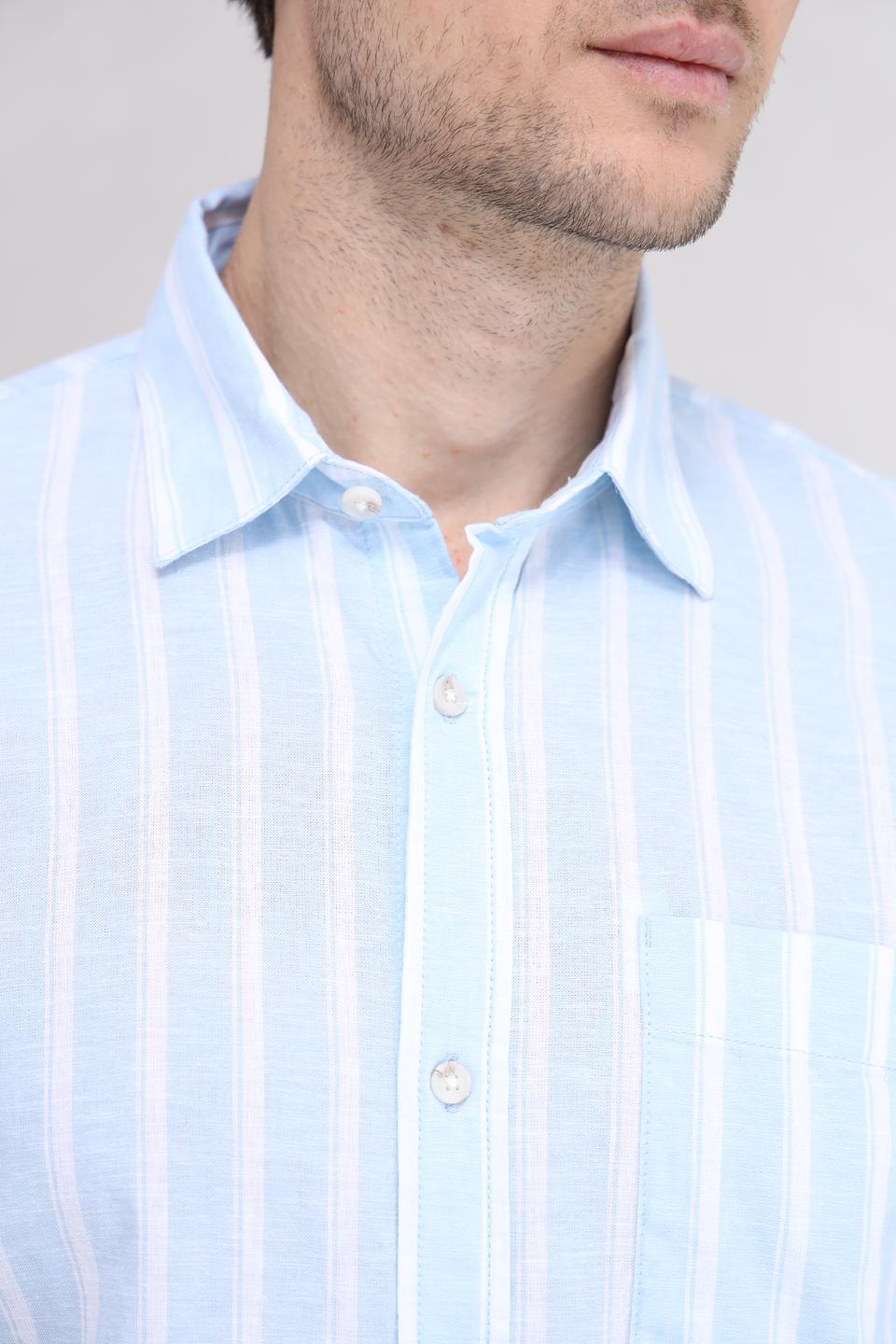 Рубашка дл Tom Tailor в полоску голубую