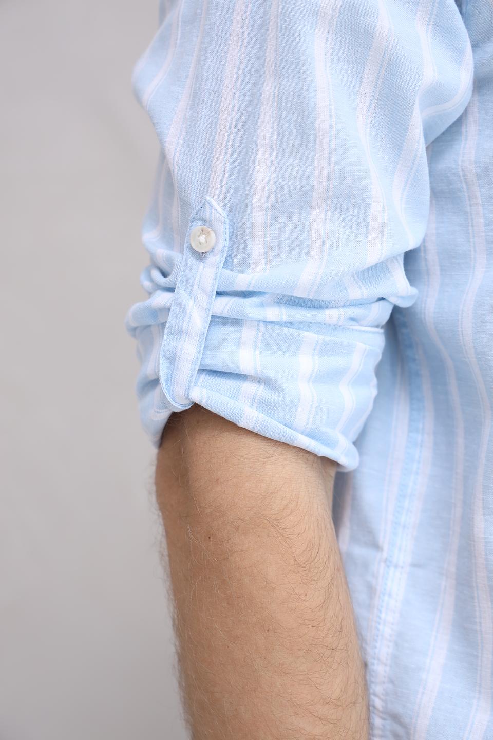 Рубашка дл Tom Tailor в полоску голубую