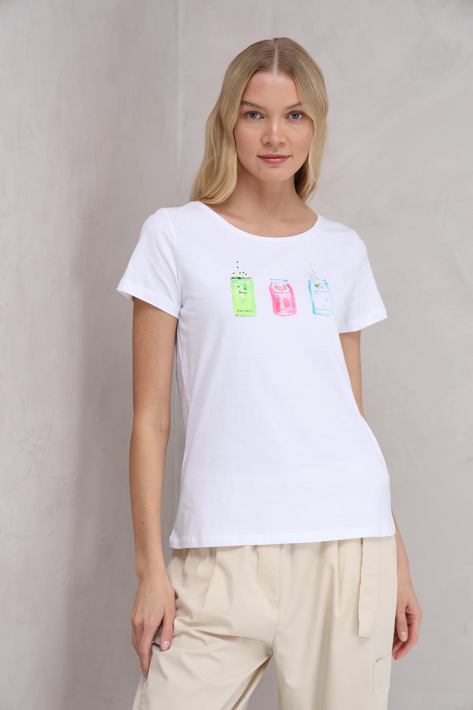 Футболка More and More с принтом лайм