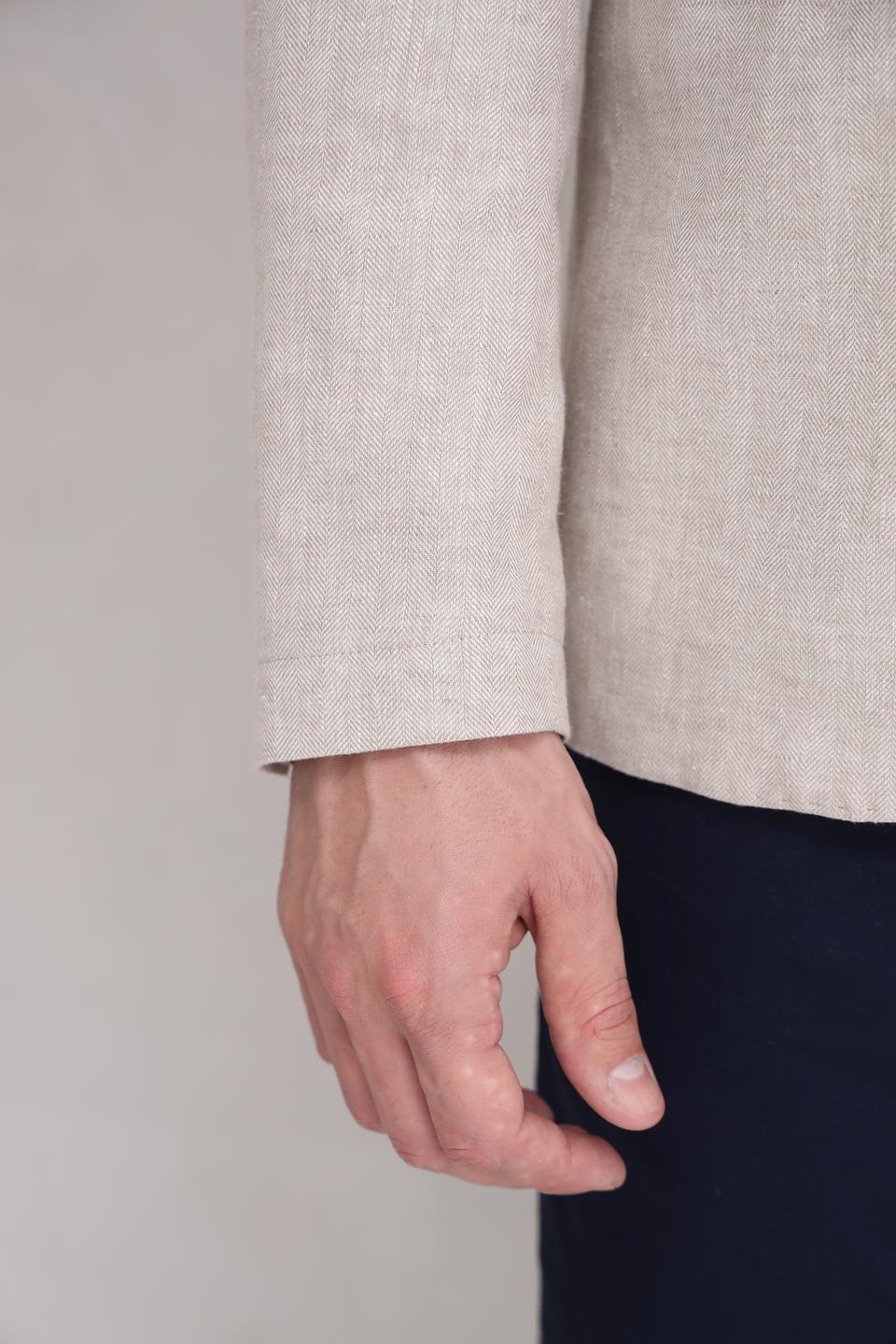 Пиджак Calamar лен бежевый