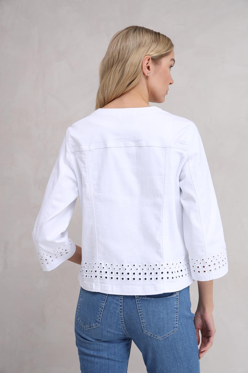 Жакет Toni collection белый с вышивкой