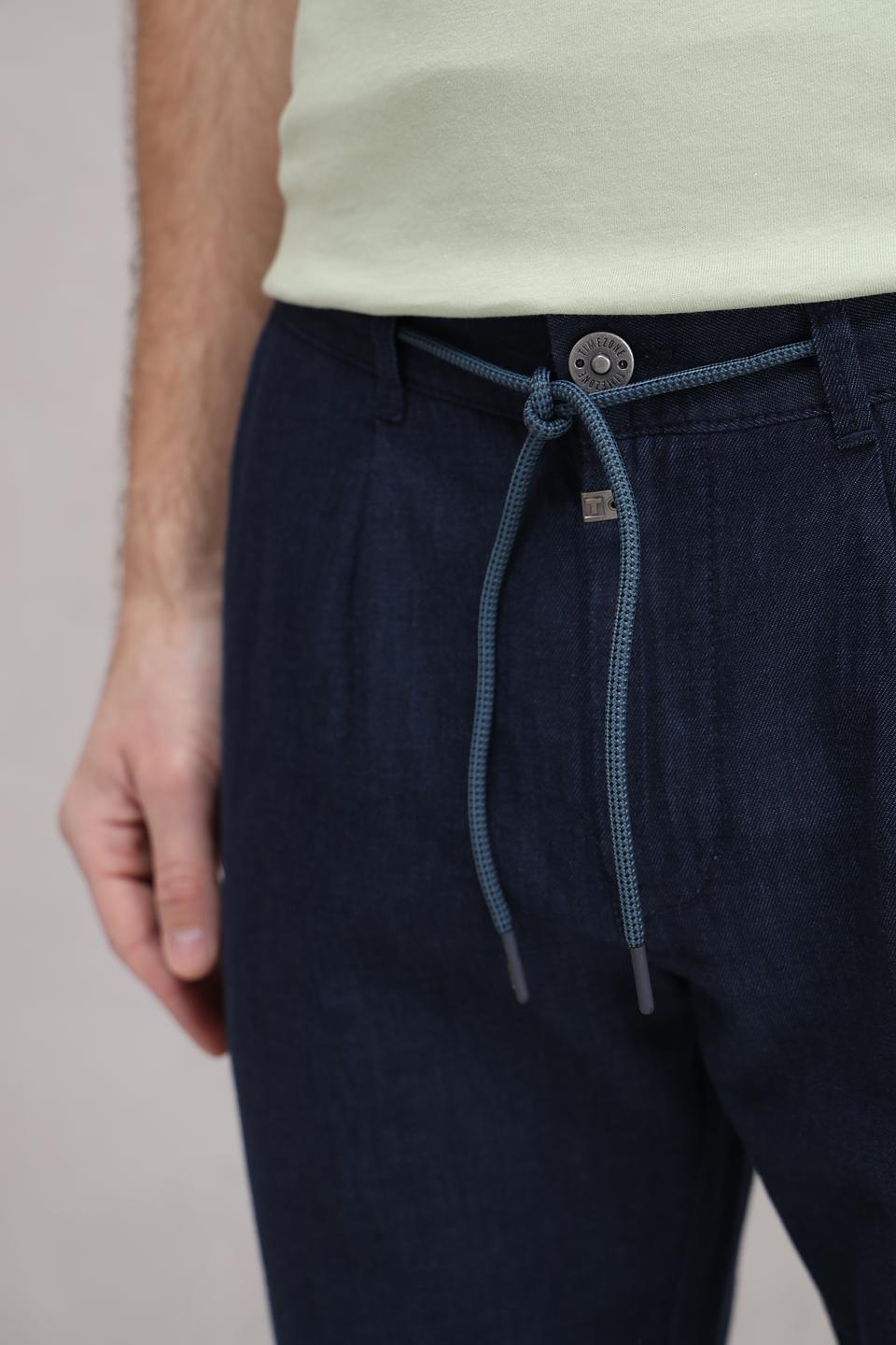 Брюки Time Zone темно-синие с резинкой