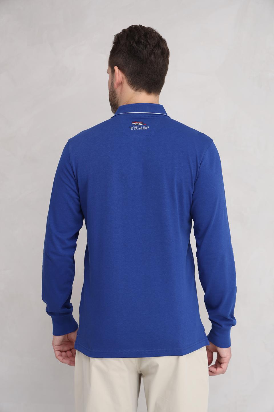Поло Granchio IL Granchio синее с логотипом