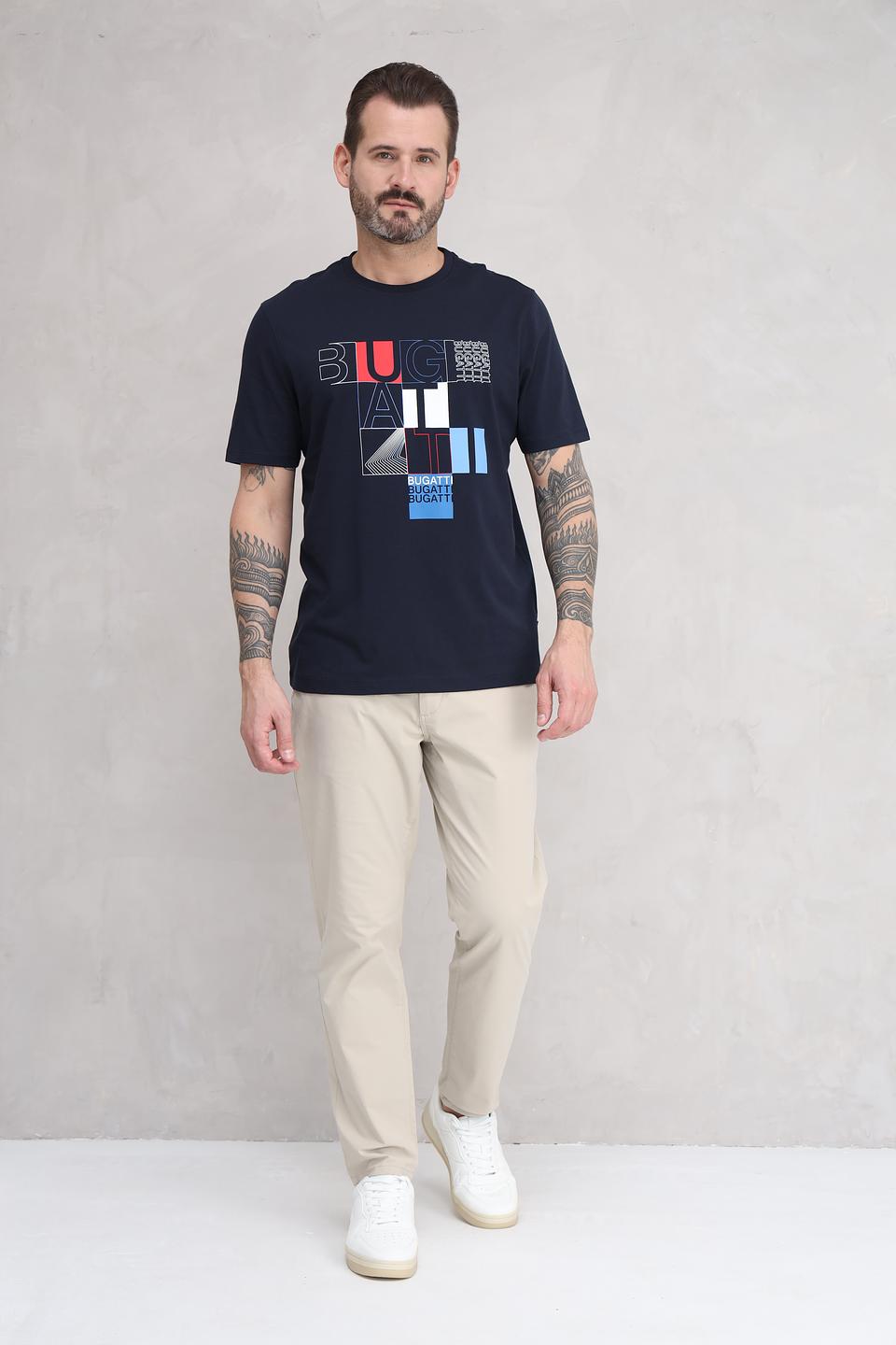 Футболка Bugatti с логотипом синяя