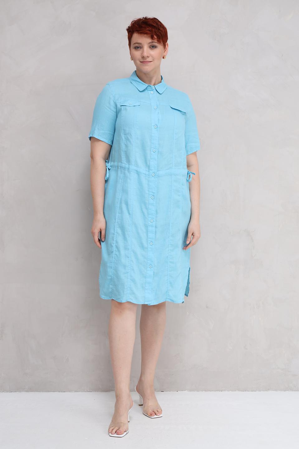 Платье льняное Barbara Lebek голубое