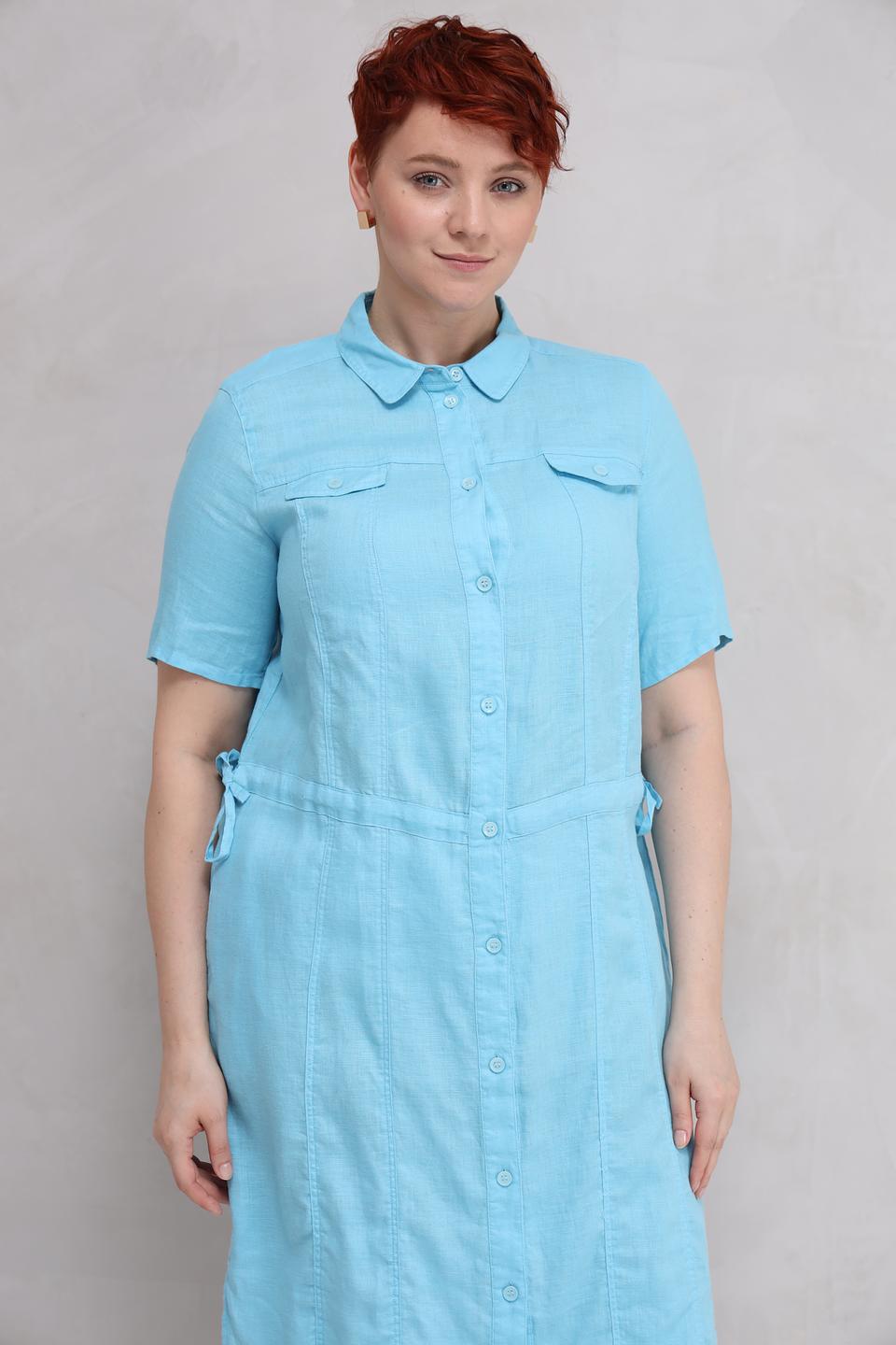 Платье льняное Barbara Lebek голубое