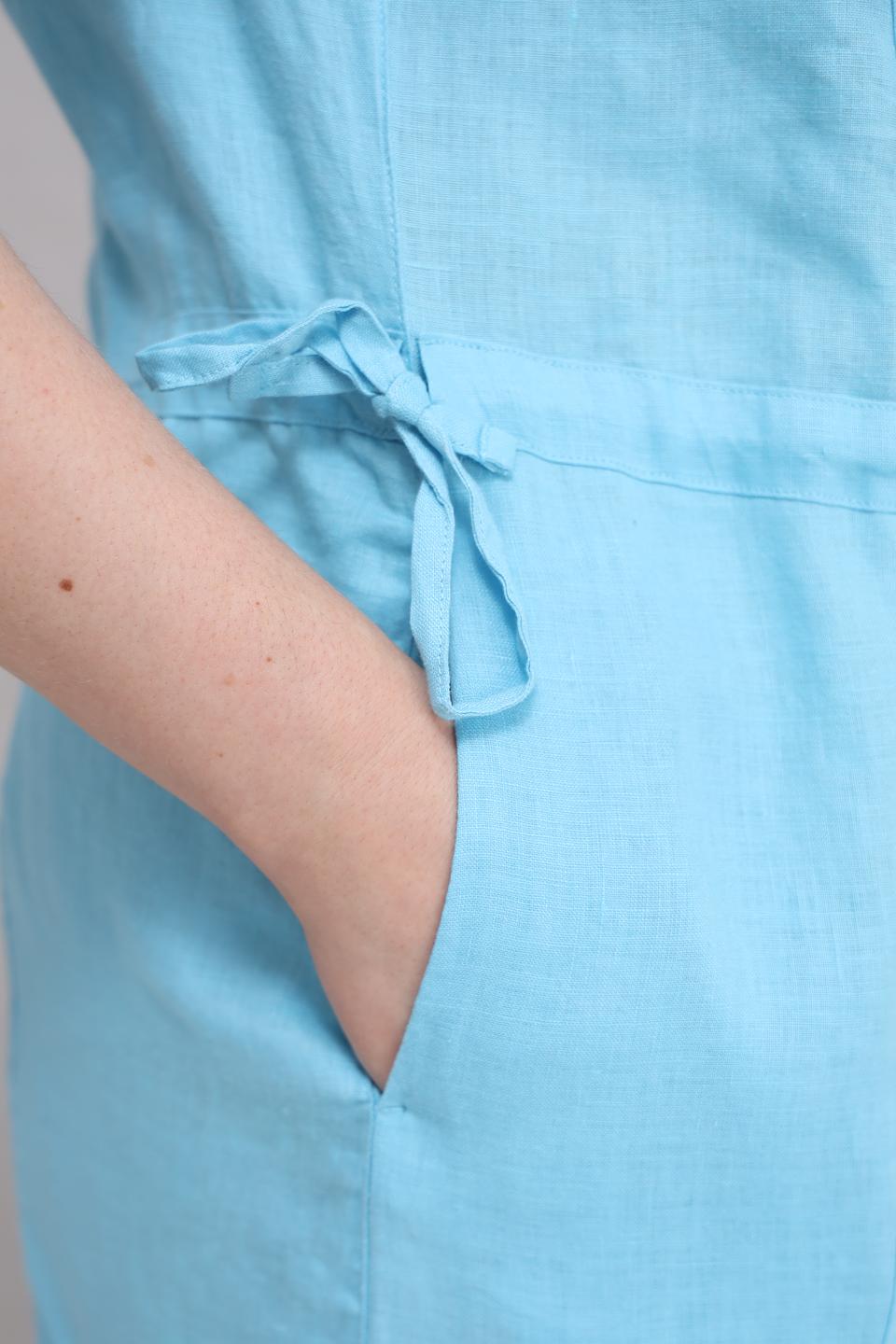 Платье льняное Barbara Lebek голубое