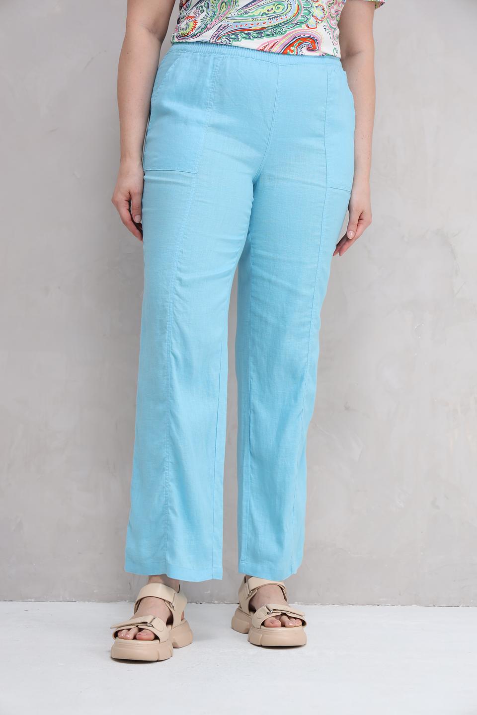 Брюки Lebek льняные голубые