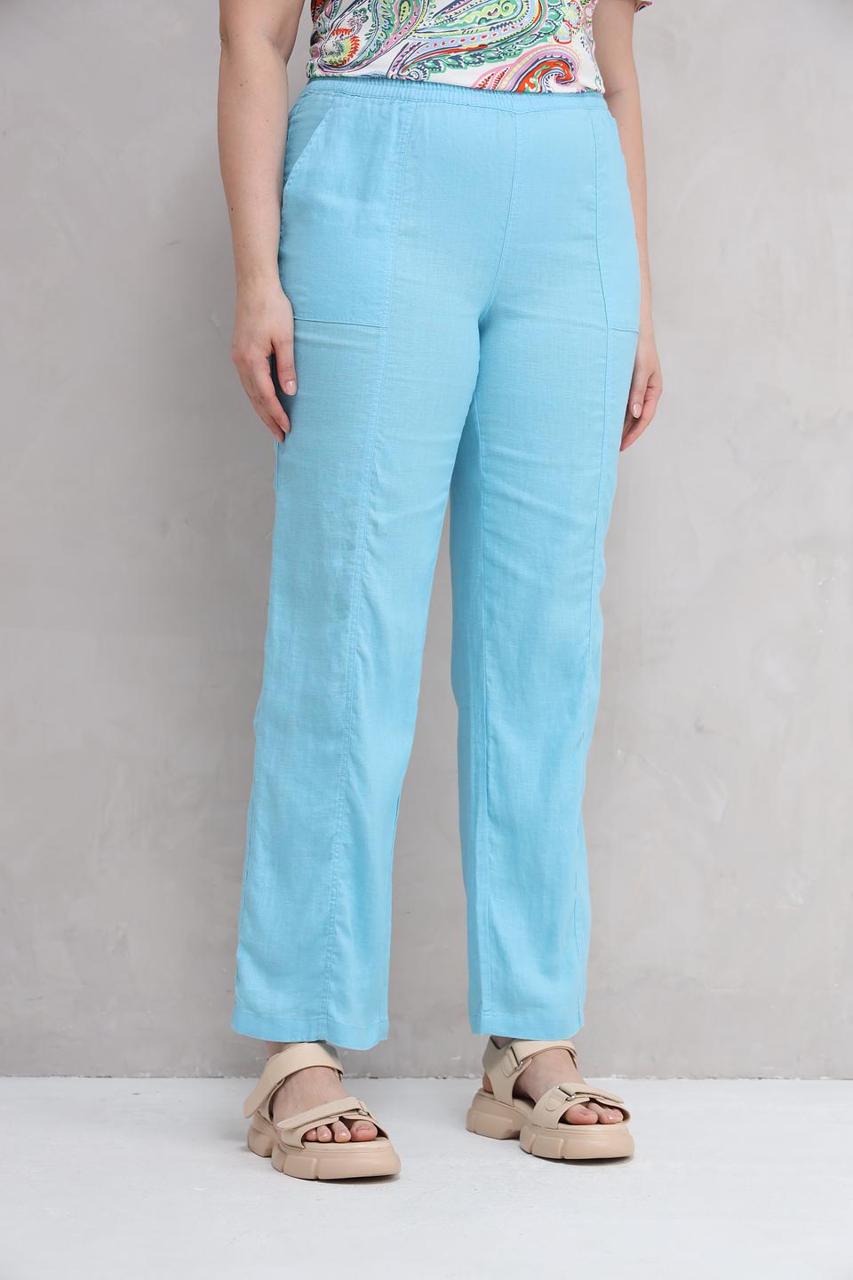 Брюки Lebek льняные голубые