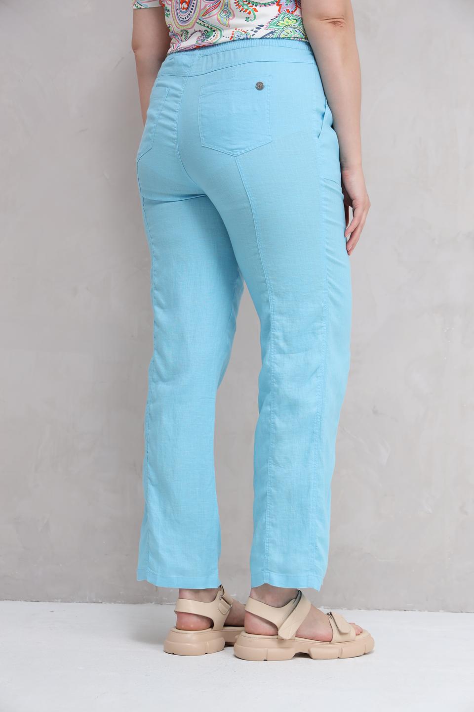 Брюки Lebek льняные голубые