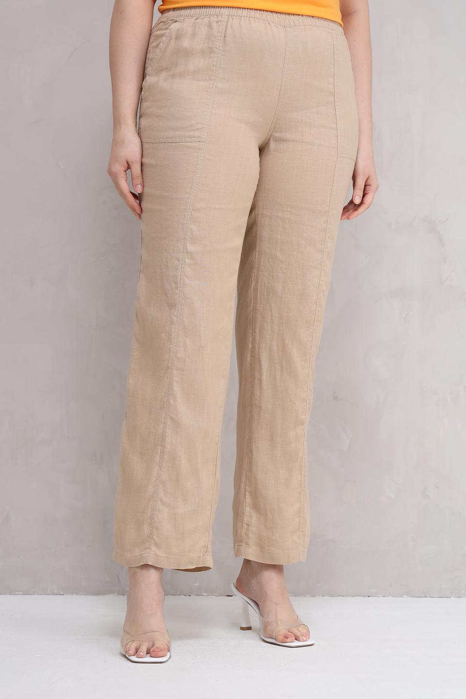 Брюки Lebek льняные бежевые