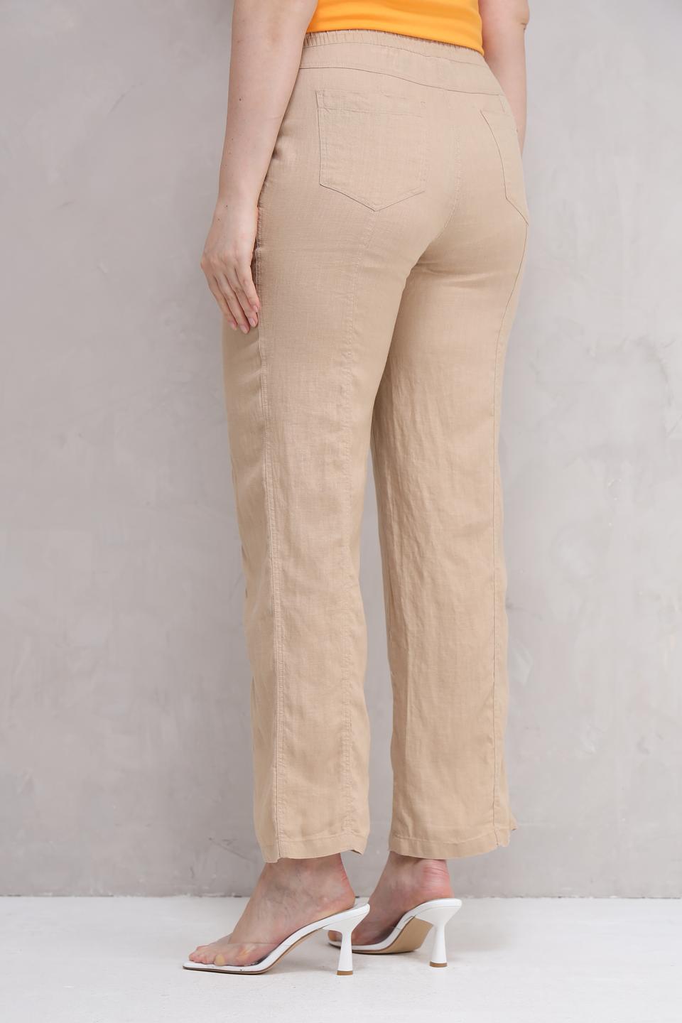 Брюки Lebek льняные бежевые