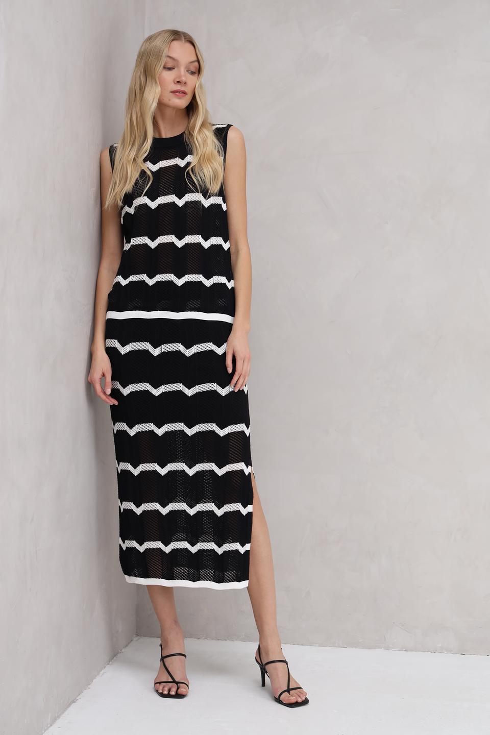 Топ Marc Aurel в полоску чёрный