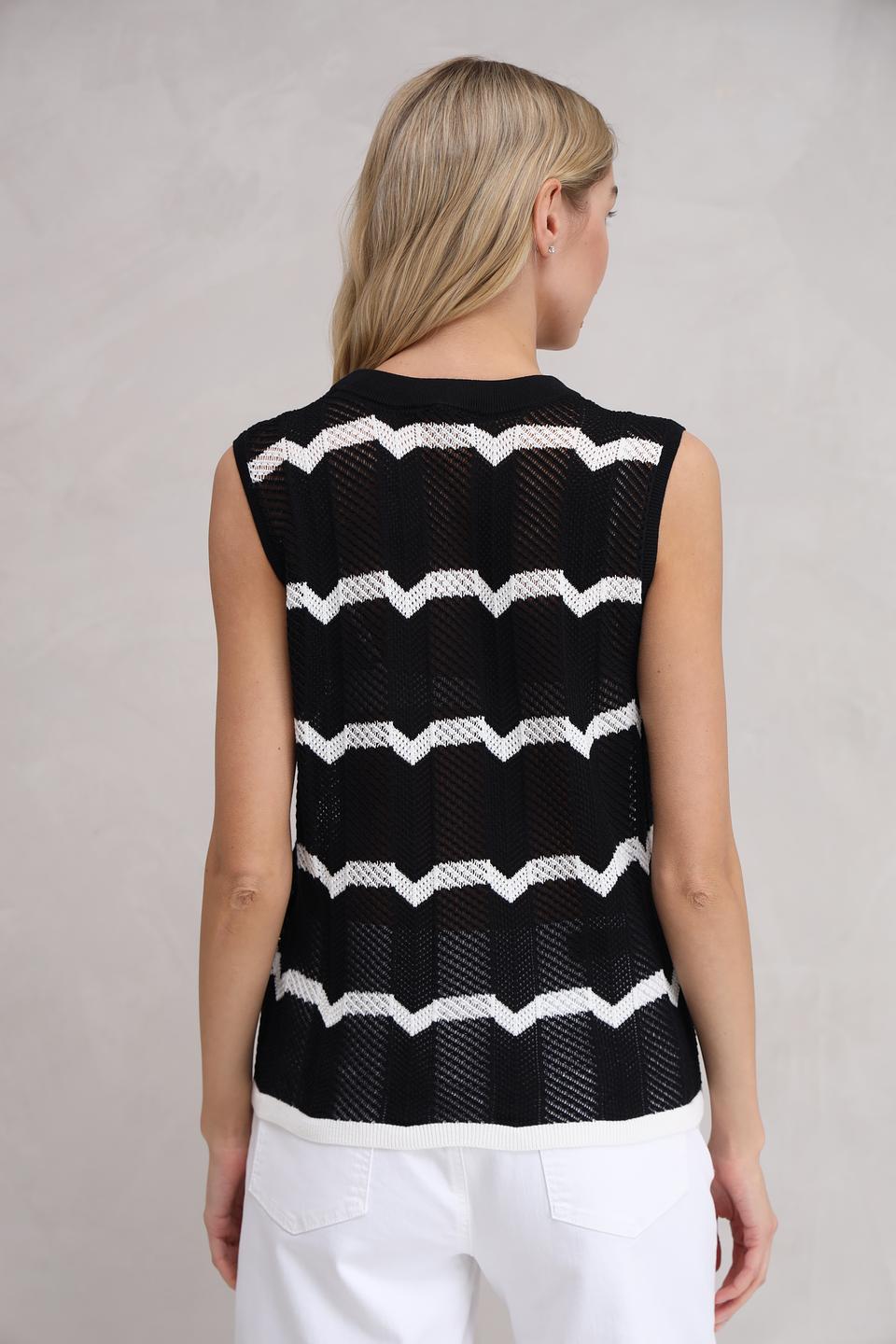 Топ Marc Aurel в полоску чёрный