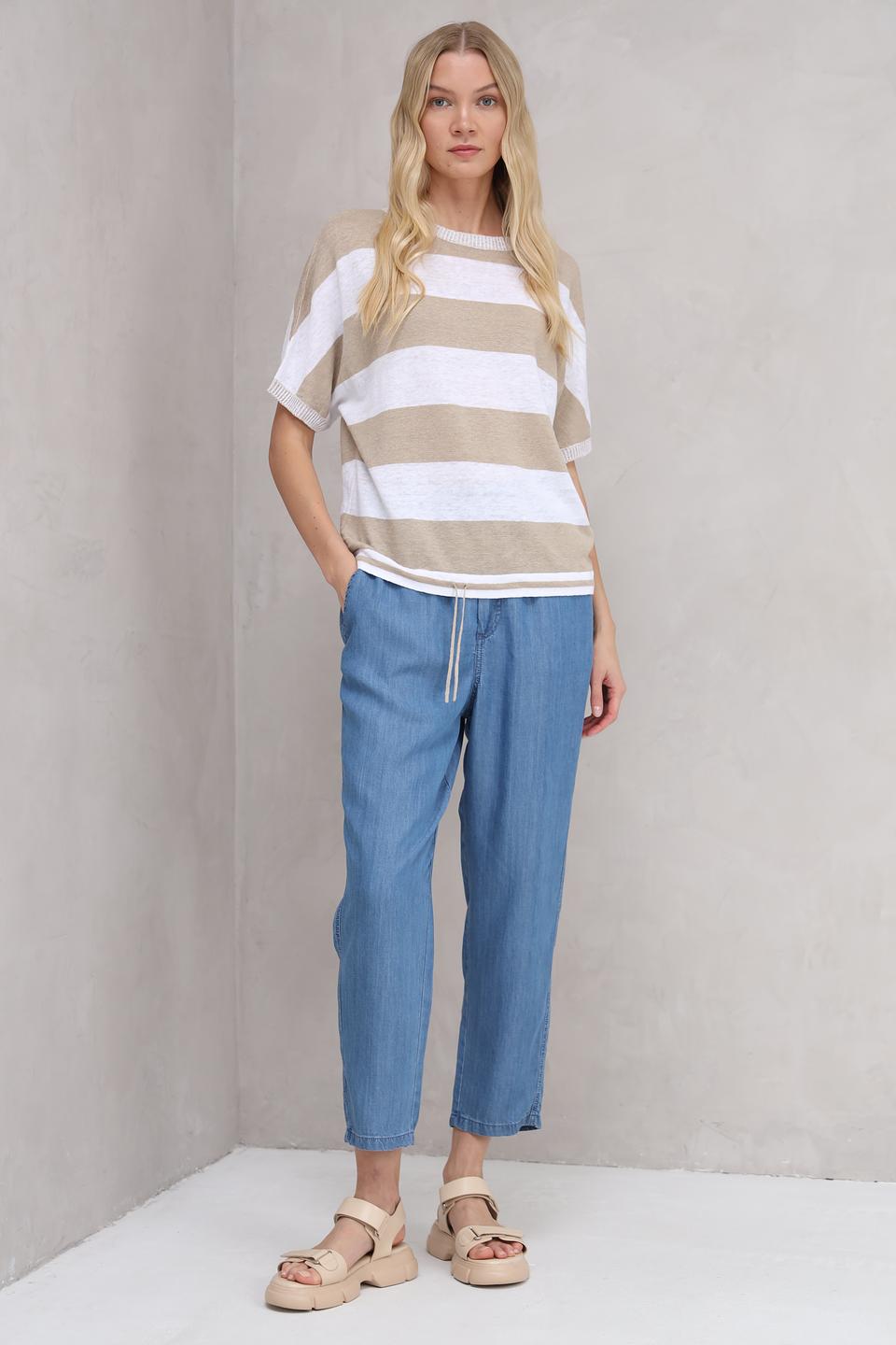 Брюки кюлоты Marc Aurel голубые