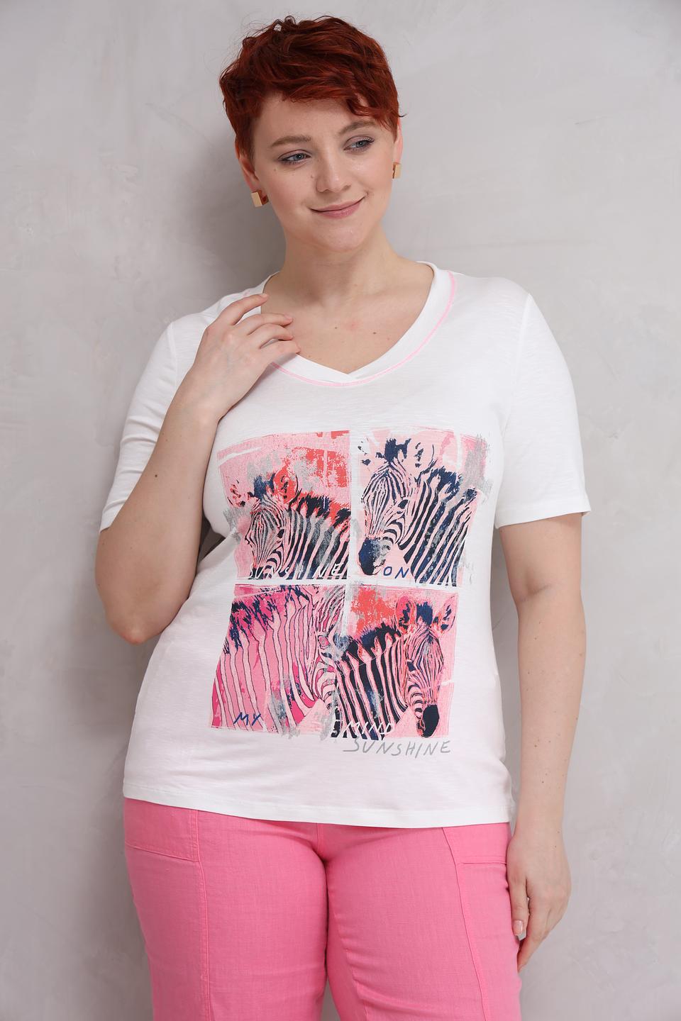 Футболка Lebek с принтом зебр