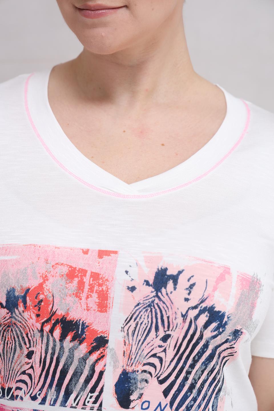 Футболка Lebek с принтом зебр