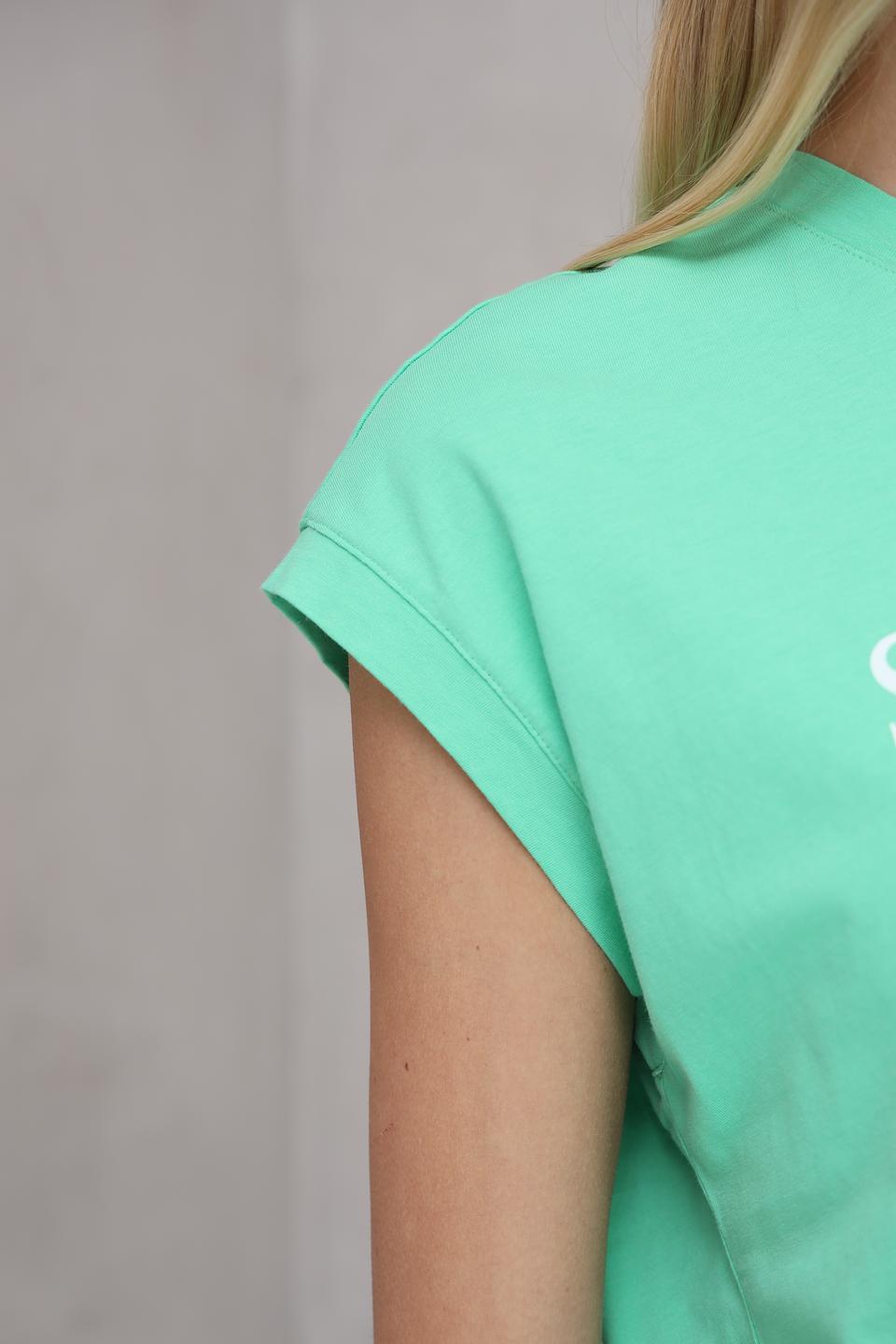 Футболка Marc Aurel мятная с принтом