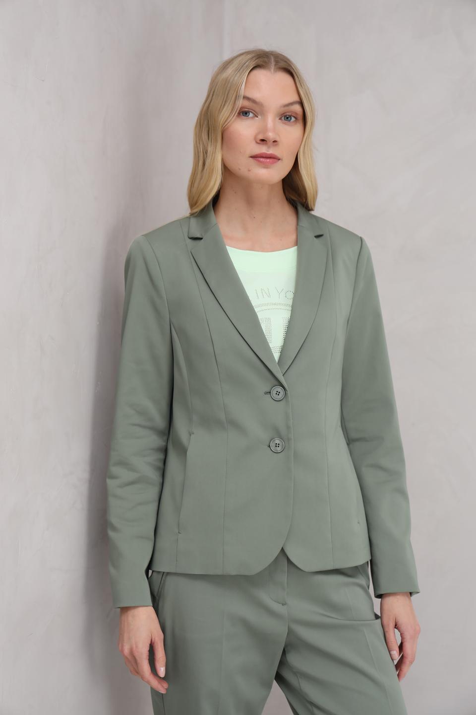 Жакет Bianca приталенный оливковый