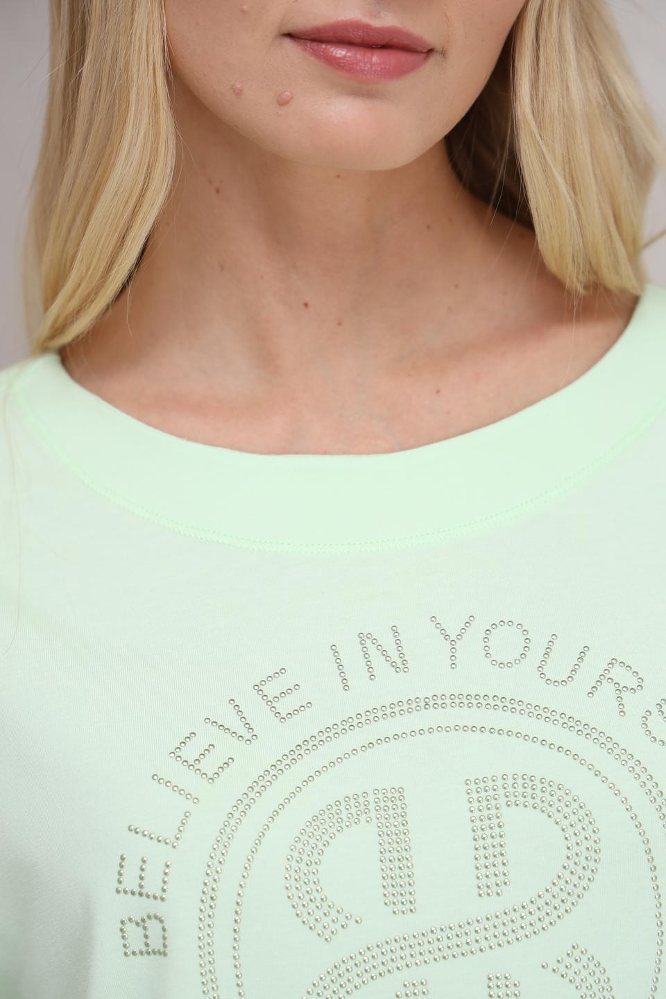 Футболка Bianca с логотипом мятная