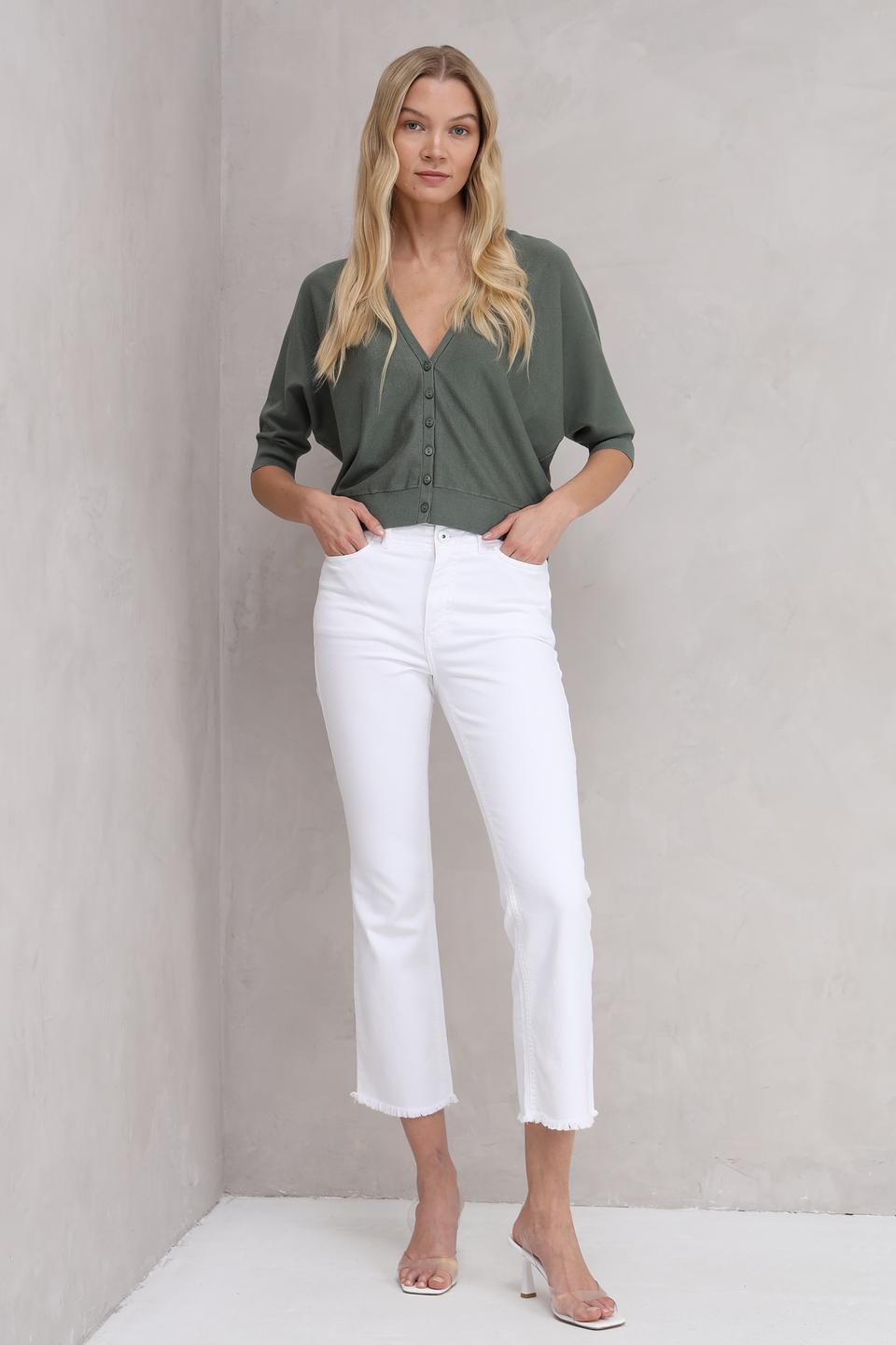 Жакет Bianca с V-образным вырезом хаки