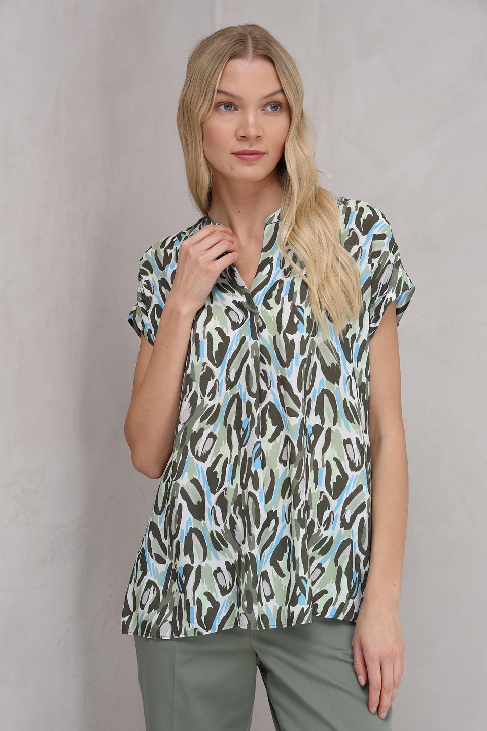 Блуза Bianca с леопардовым принтом