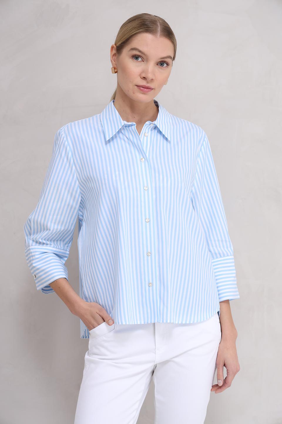 Блуза Tom Tailor в полоску голубую