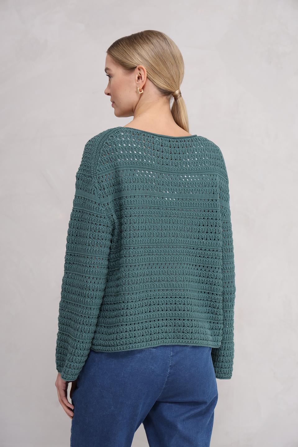 Пуловер Tom Tailor вязаный зелёный