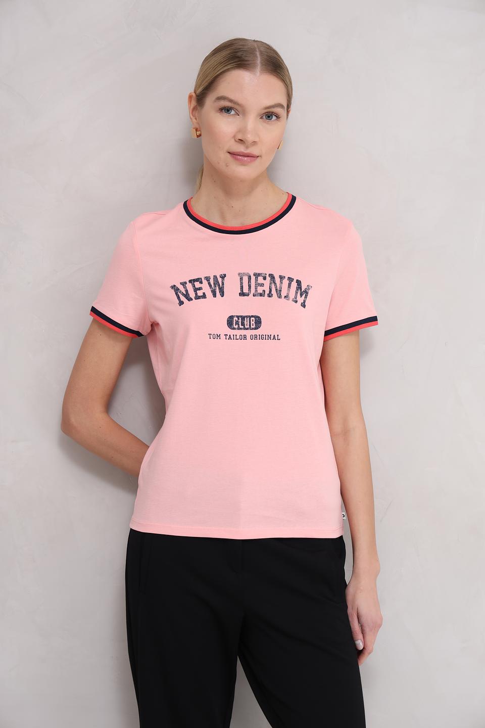Футболка Tom Tailor denim розовый
