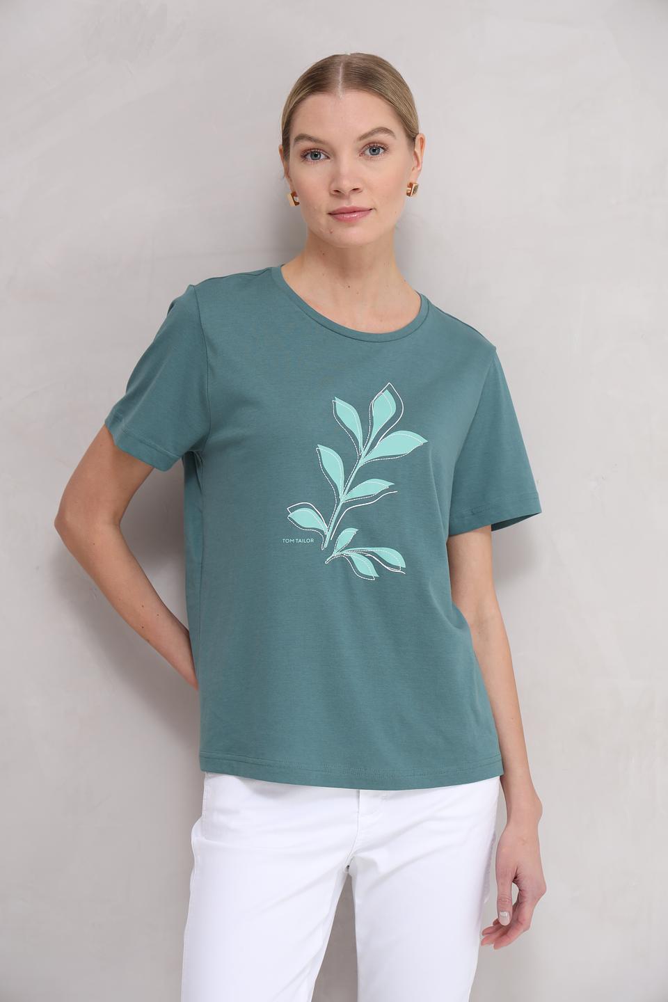Футболка Tom Tailor с принтом, мятный