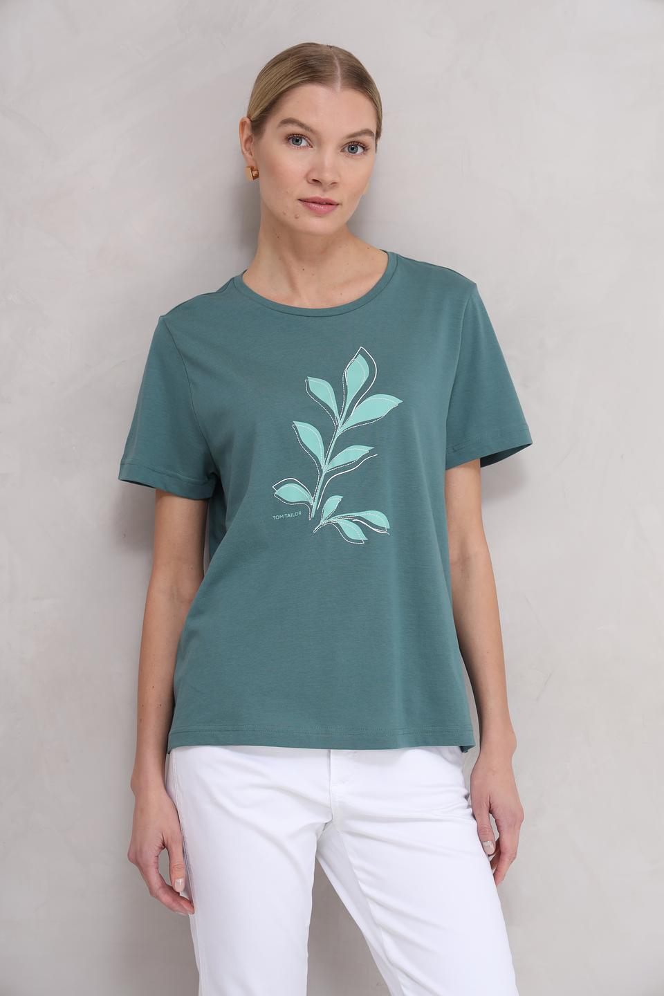 Футболка Tom Tailor с принтом, мятный