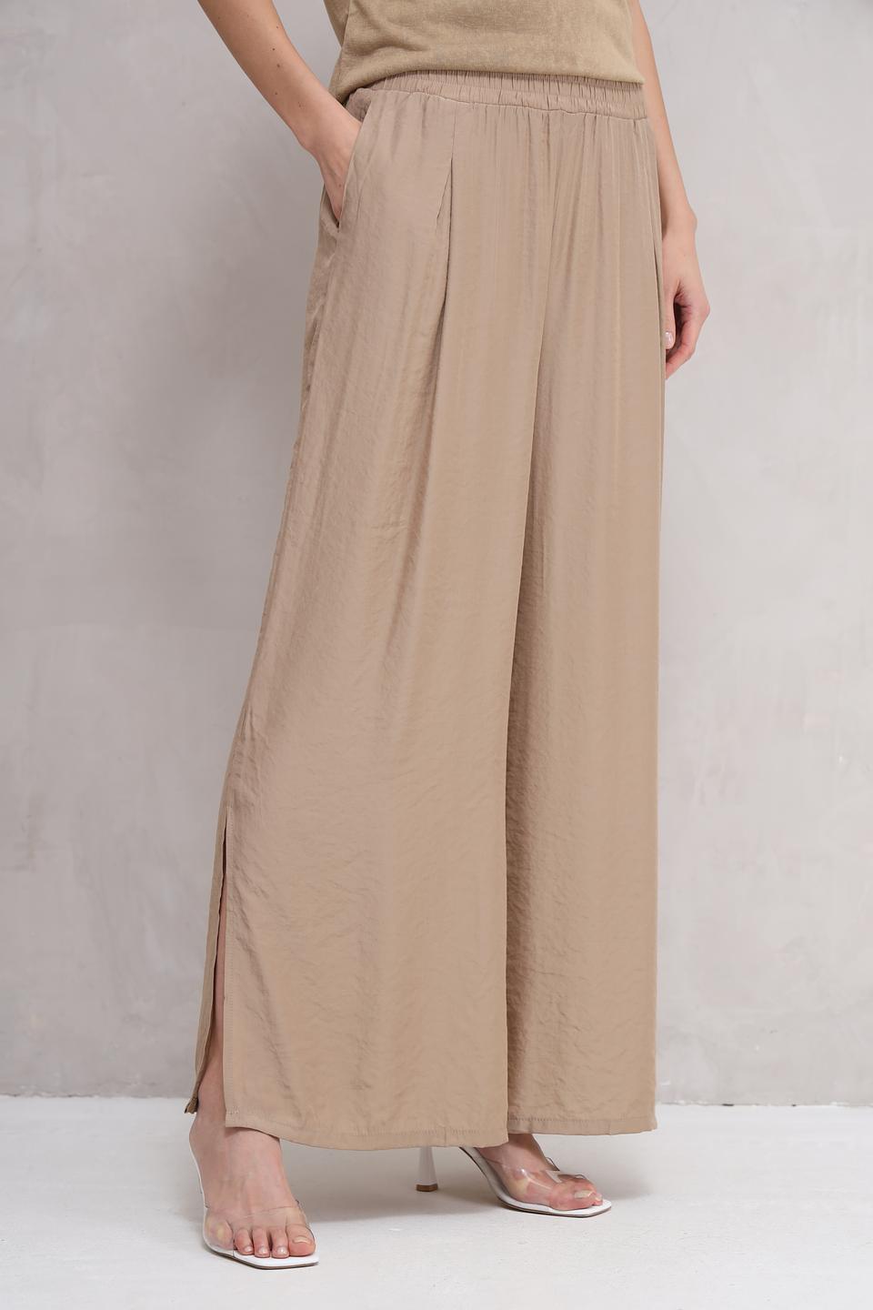 Брюки клёш Broadway бежевые