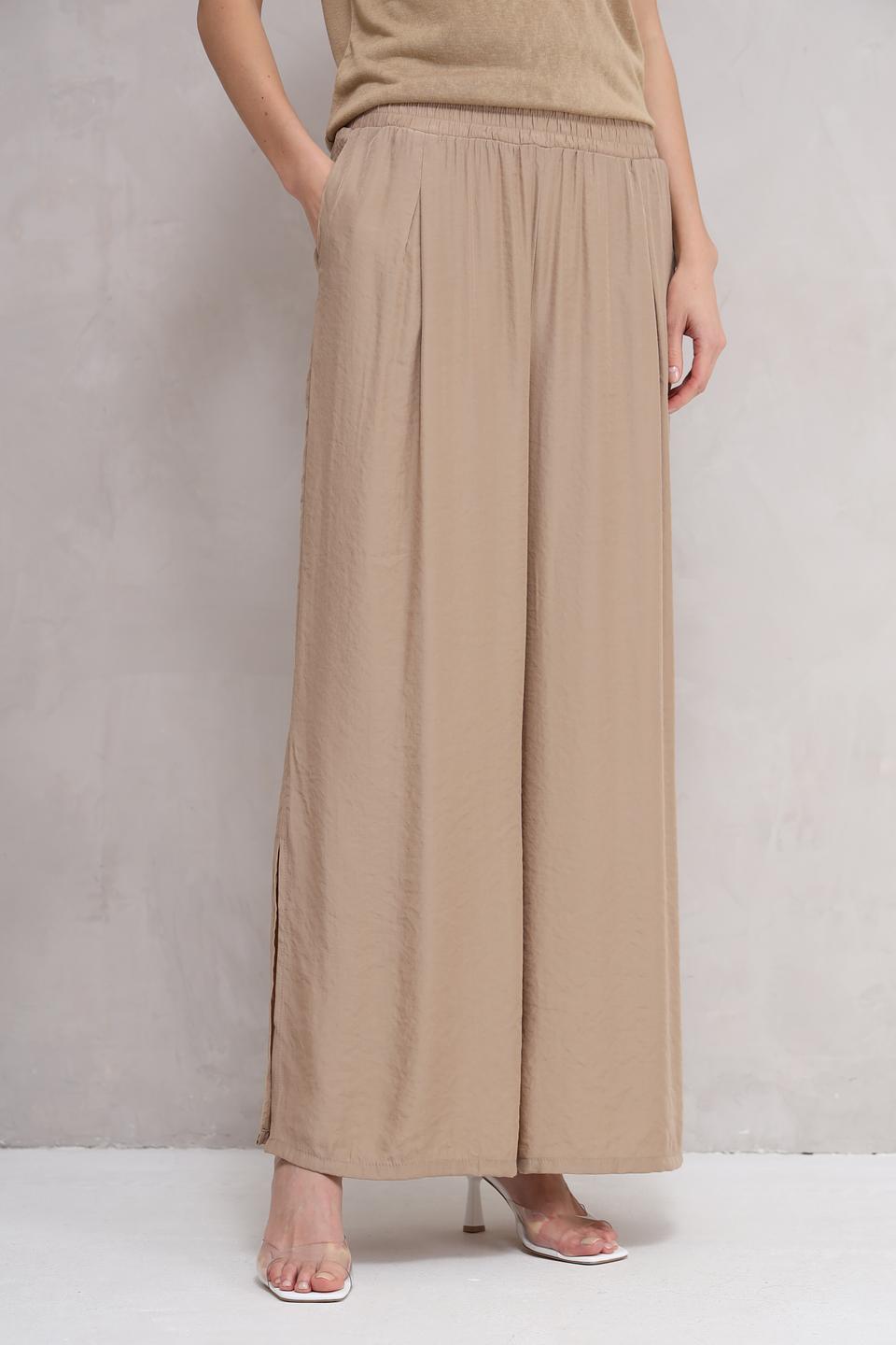 Брюки клёш Broadway бежевые