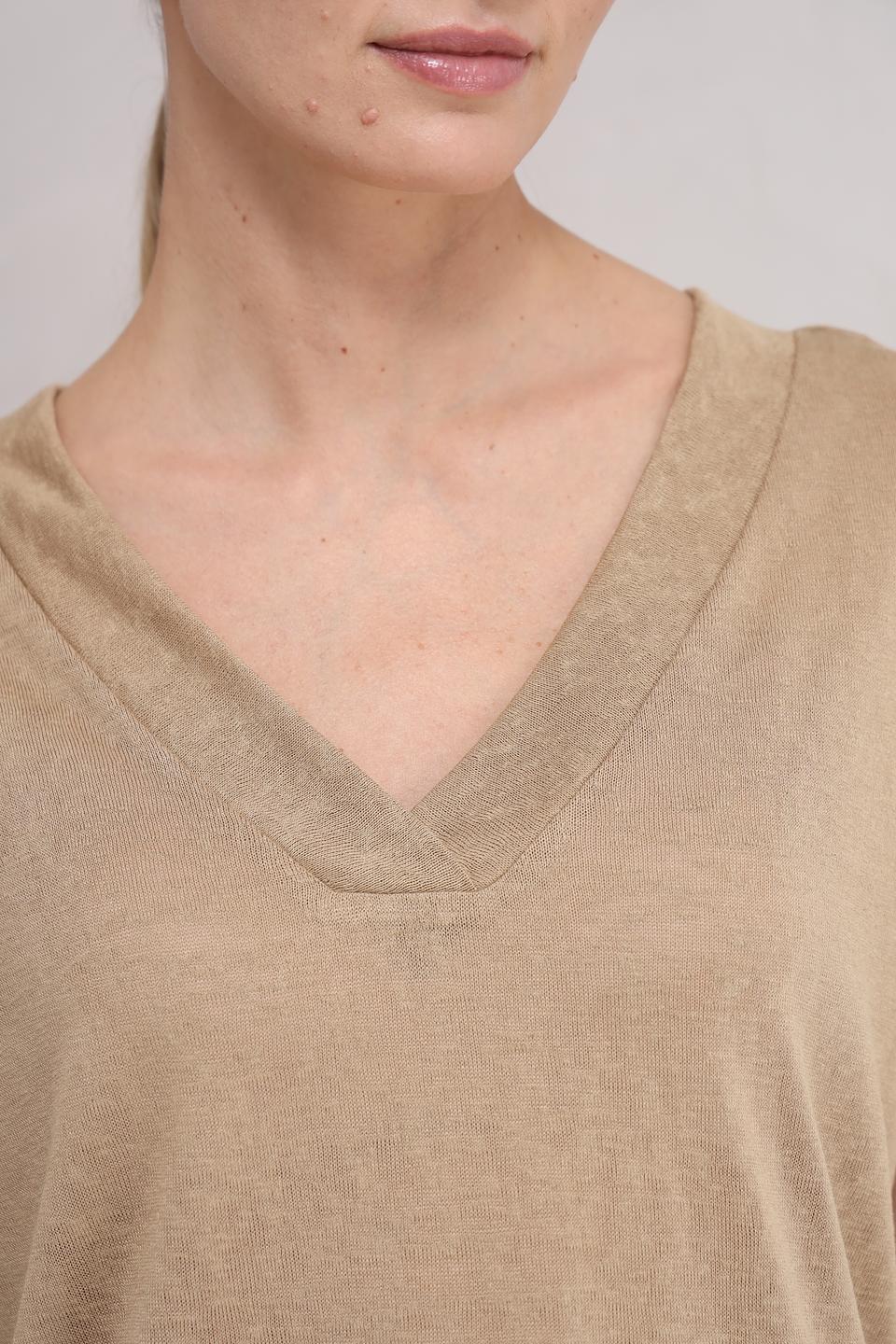 Топ Broadway V-образный бежевый