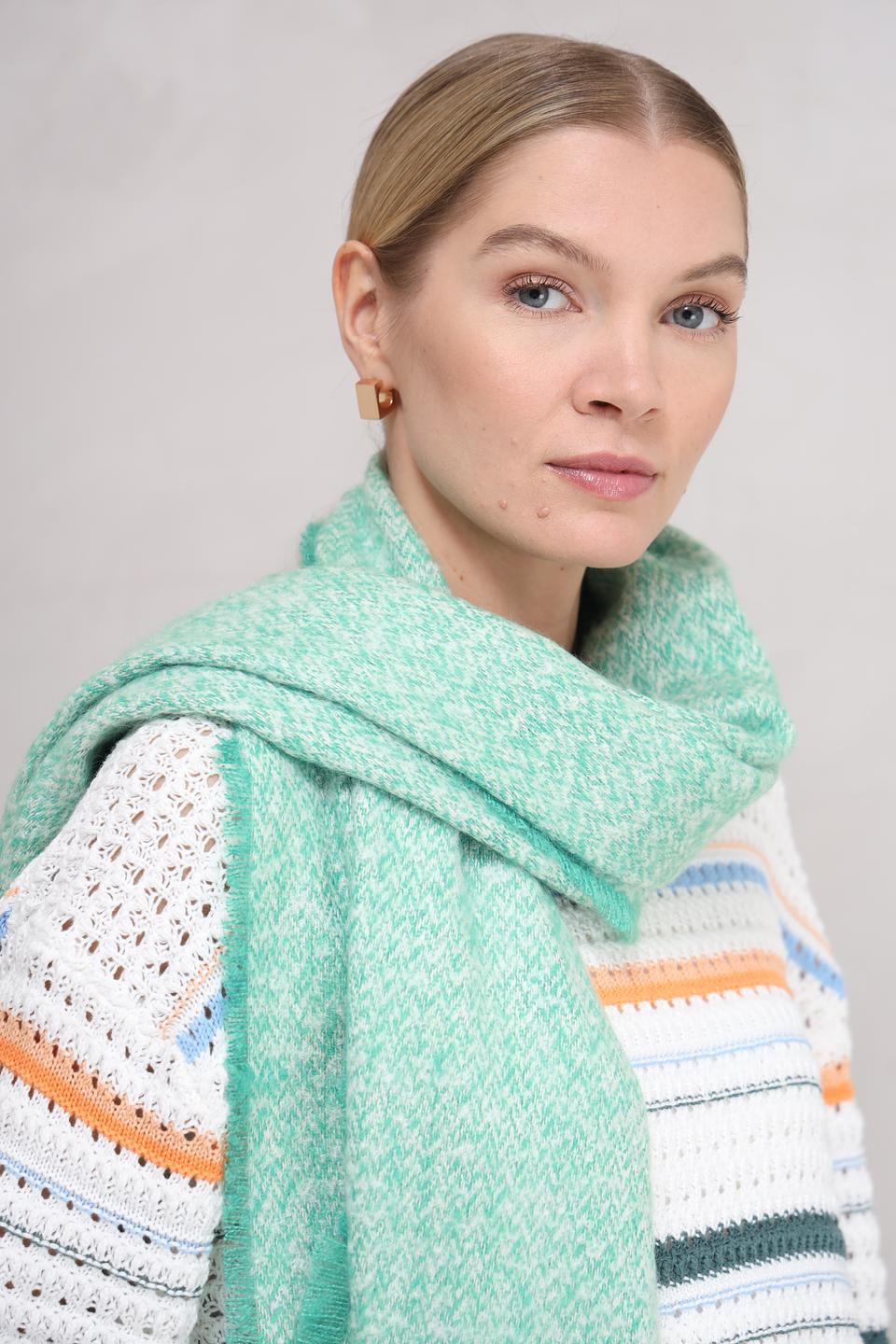 Шарф Fraas мятный в клетку