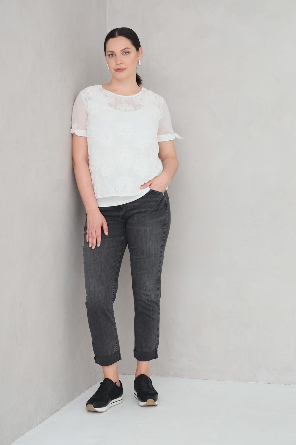 Джинсы Gerry Weber серые с потертостями