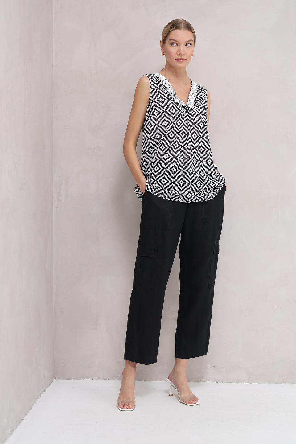 Брюки кюлоты Marc Aurel чёрные