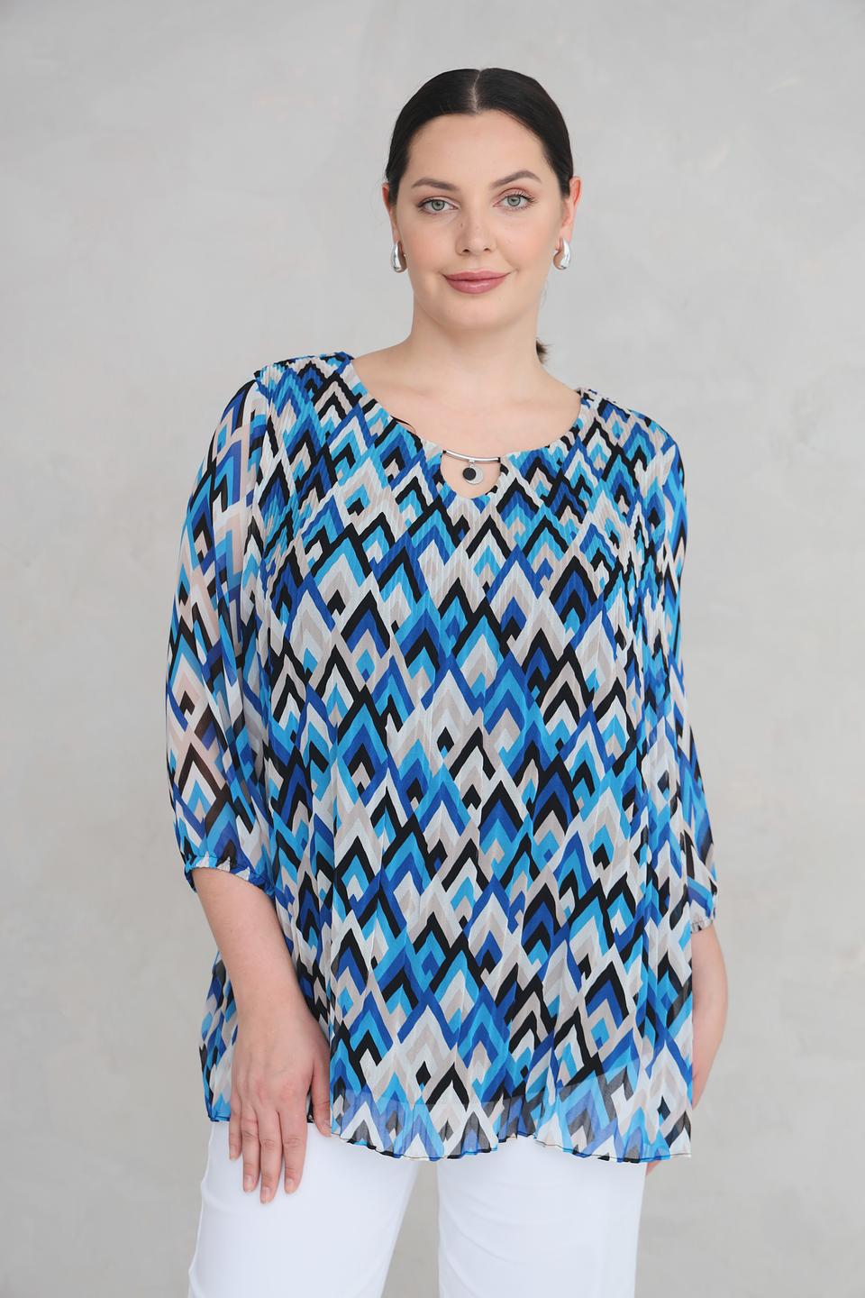 Блуза Via Appia DUE с геометрическим принтом