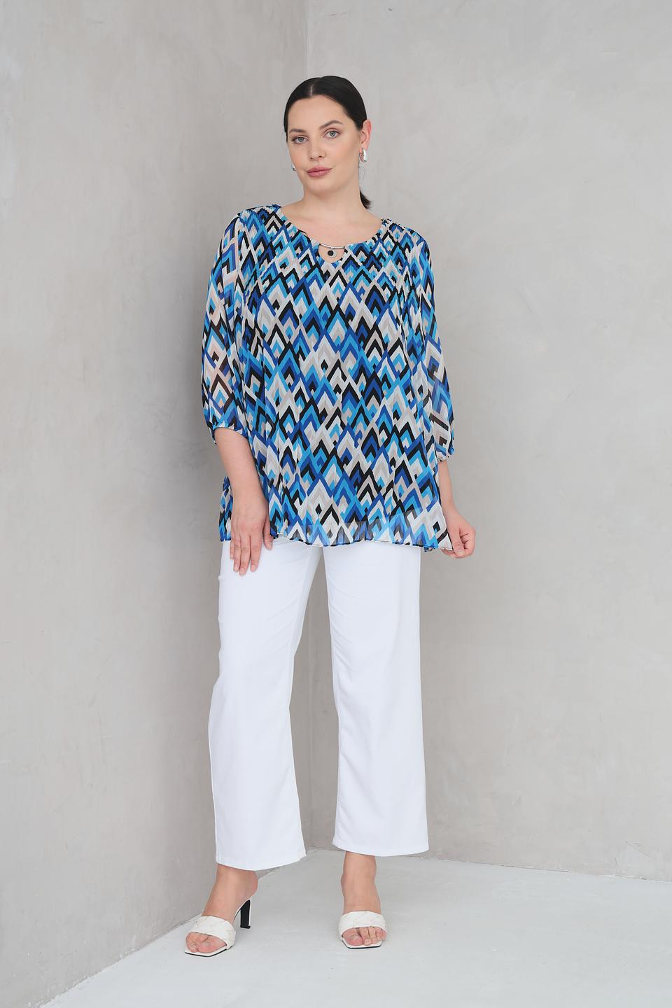 Блуза Via Appia DUE с геометрическим принтом