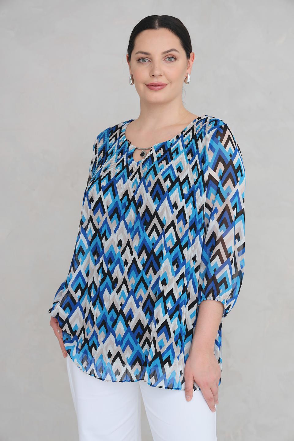 Блуза Via Appia DUE с геометрическим принтом