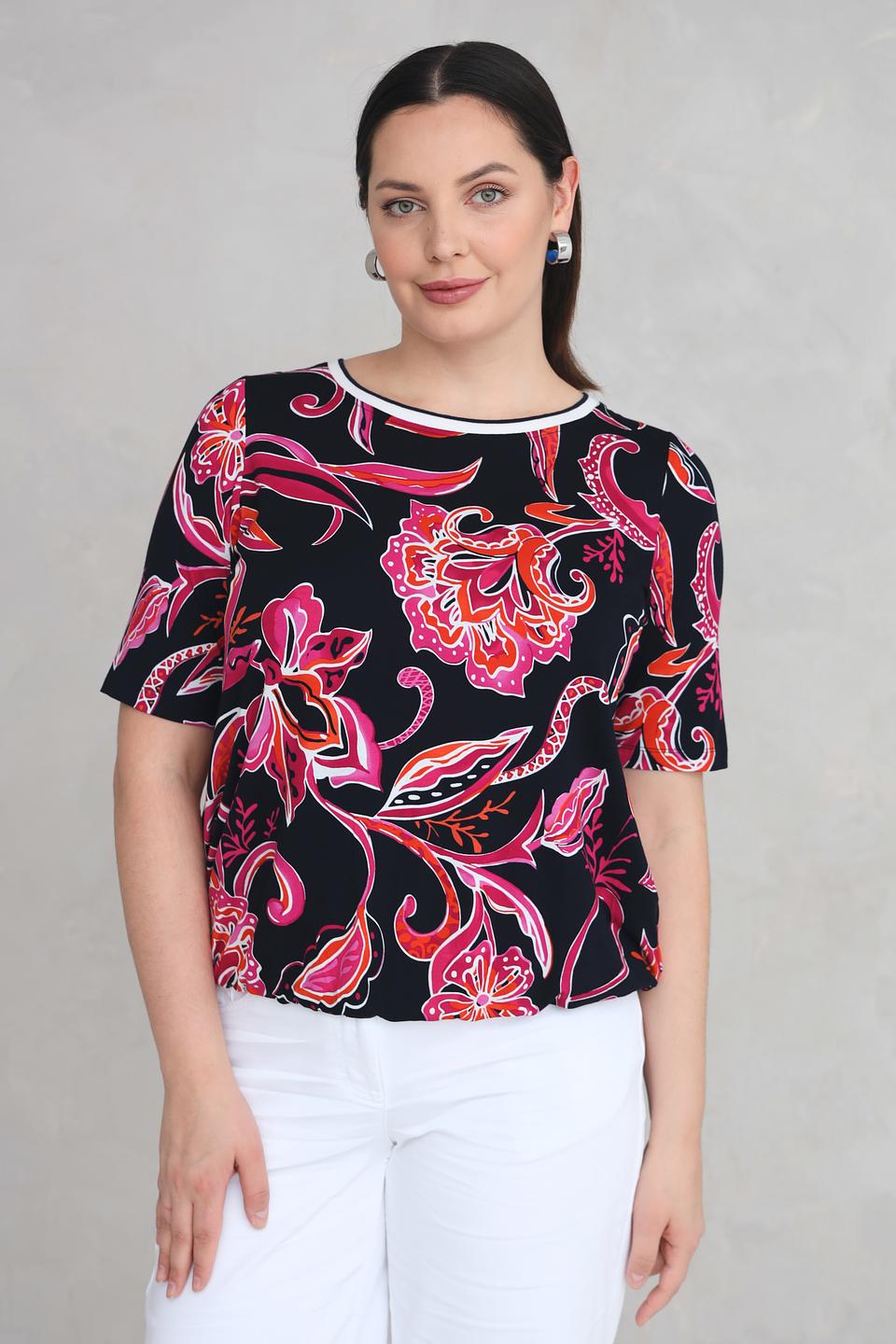 Футболка Via Appia с цветочным принтом